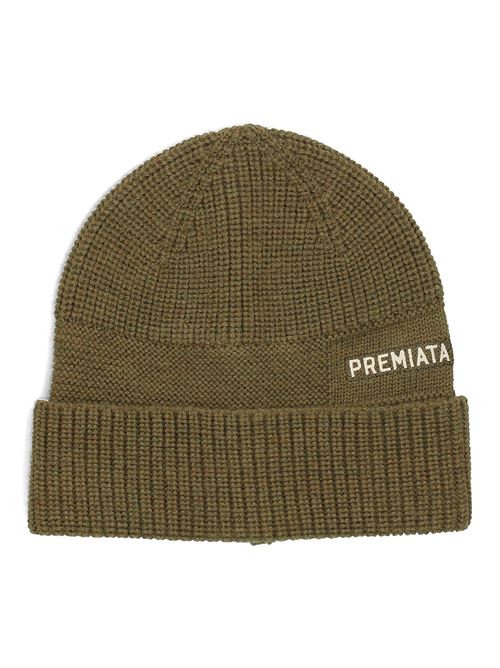 Berretta Premiata realizzata 100% lana merino extrafine a coste e punto links PREMIATA | HALTA 10KHAKI